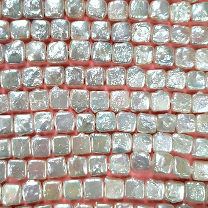 FRESHWATER PEARL SQUARE 10-12MM WHITE